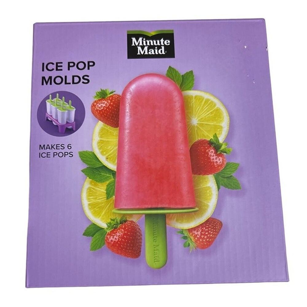NWB Minute Maid Juice Yogurt Pudding Ice Pop Molds 6 Pops